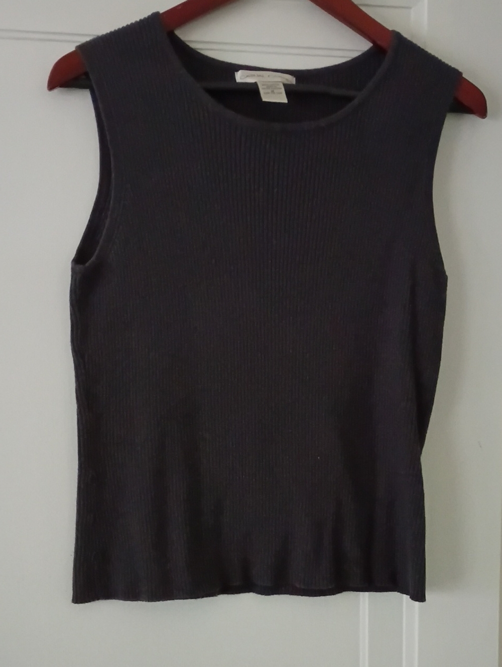 Casual Corner Dark Charcoal Ribbed Tank